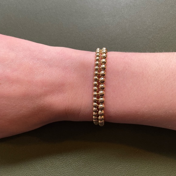 Alexa Leigh Jewelry - Alexa Leigh Ball Bracelet Stack with Blue Topaz Charm